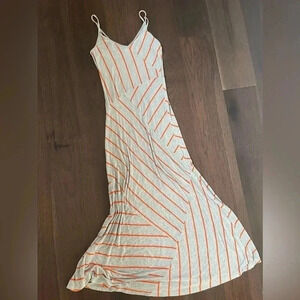 Calvin Klein Gray & Orange maxi Dress  size 4